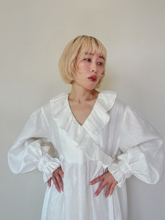 2way breeze frill dress【white】